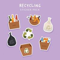 Recycling Sticker Pack vector