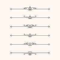 Set of vintage borders isolated on a plain. - Vector. vector