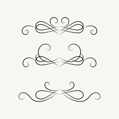 Vector collection of vintage vignettes and flourishes.