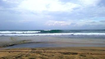 Time lapse of beach, sea, sand and wave video