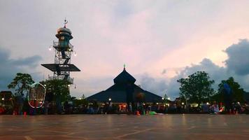 Zeitraffer der großen Moschee oder Masjid Agung Demak