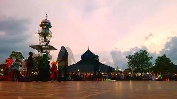 time lapse av den stora moskén eller masjid agung demak video