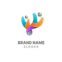 Community logo gradient colorful design template, family logo, people logo, unity logo, vector