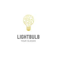 Bulb tech logo design template, smart bulb, lightbulb idea tech, lightbulb technology vector