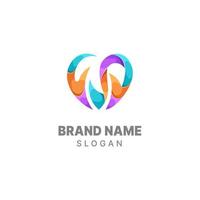 Community logo gradient colorful design template, family logo, people logo, unity logo, vector