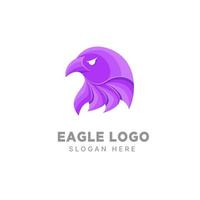 Eagle logo design gradient colorful template vector