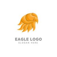 plantilla colorida del gradiente del diseño del logotipo del águila vector