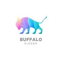 Buffalo logo design gradient colorful template vector