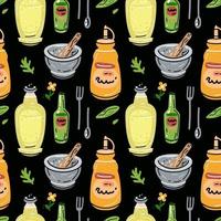 Bright seamless pattern for kitchen design, for the menu vector