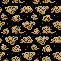 Chinese traditional clouds seamless pattern. Oriental ornament background vector