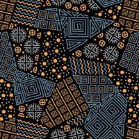 Mayan patchwork seamless pattern. Bright multicolor background vector