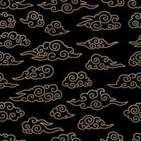 patrón sin costuras de nubes tradicionales chinas. fondo de ornamento oriental vector