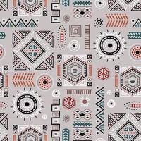 African art decoration pattern tribal geometric shapes seamless background. vector