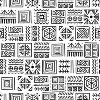 Mayan patchwork seamless pattern. Bright multicolor background vector