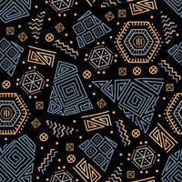 Mayan patchwork seamless pattern. Bright multicolor background vector