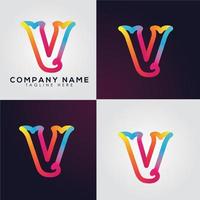 Abstract minimal modern alphabet fonts. Typography technology electronic digital music future creative font. vector illustration eps 10.gradient logo