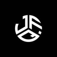diseño de logotipo de letra jfq sobre fondo negro. concepto de logotipo de letra de iniciales creativas jfq. diseño de letras jfq. vector