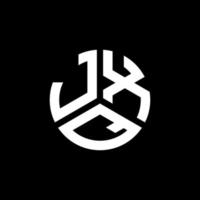 Diseño de letras jxq. Diseño de logotipo de letras jxq sobre fondo negro. jxq concepto de logotipo de letra de iniciales creativas. diseño de letras jxq. vector