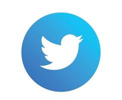 twitter social media icono símbolo vector ilustración