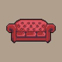 Fully Editable Pixel Art sofa vector illustration for games