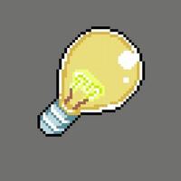 Pixel art lamp vector