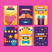 tarjeta del día mundial de la amistad vector