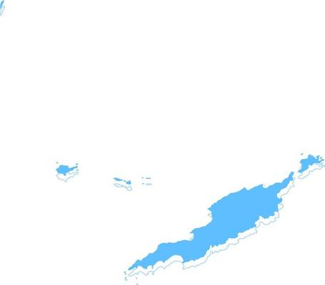 Anguilla vector map.Hand drawn minimalism style.