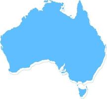 Australia vector map.Hand drawn minimalism style.