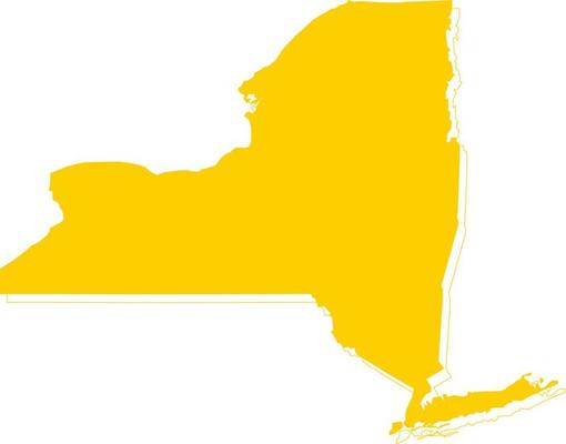 America New York vector map.Hand drawn minimalism style.