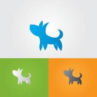 lindo mascota perro cachorro vector logo diseño