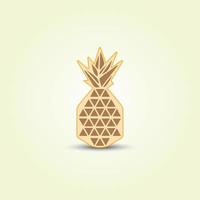 Pineapple in Triangular Shape Logo Design vector