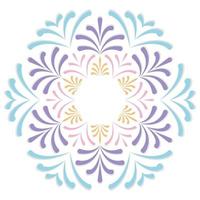 Colorful mandala with floral shapes vector