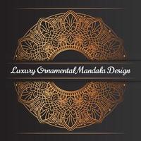 Luxury golden ethnic style mandala background.  Luxury islamic pattern. vector