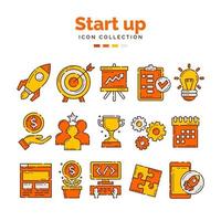 Start up icon collection vector