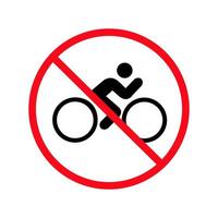 Image of a traffic sign prohibiting bicycles from passing vector