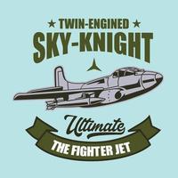 Sky Knight the fighter jet vector
