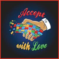 accept with love vector