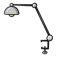 Stylish table lamp for home and office, cartoon style drawing, vector illustration on white background