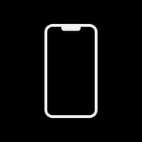 Smartphone, cellphone icon vector in monochrome style