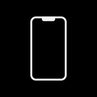 Smartphone, cellphone icon vector in monochrome style