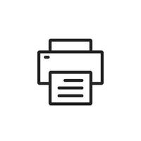 Print, printer icon vector in line style