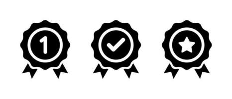 Warranty guarantee icon vector. Award badge sign symbol