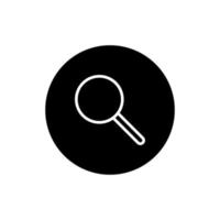 Search, Magnifying glass icon vector in circle button