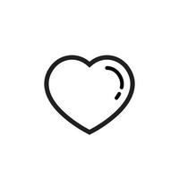 Heart, love icon vector in line style