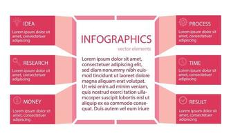 Vector Infographic design with icons. process diagram, flow chart, info graph, Infographics for business concept, presentations banner, workflow layout.