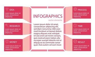 Vector Infographic design with icons. process diagram, flow chart, info graph, Infographics for business concept, presentations banner, workflow layout.