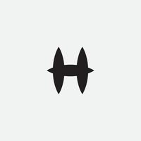 Initial letter H monogram logo vector