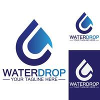 Water drop Logo Template vector illustration design