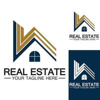 plantilla de logotipo de bienes raíces, construcción, desarrollo inmobiliario y vector de logotipo de construcción