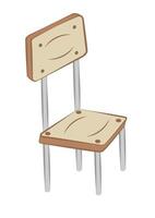 Vector illustration of a school chair isolated on white background